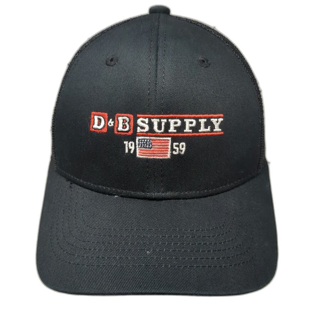 Outdoor Cap Trucker Hat Black One Size D&B Supply 1959 Logo Mesh Snapback